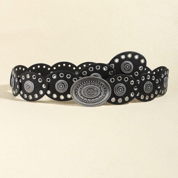 Retro Simple Fashion A Pair Of Buckles Women's Belt - Image 3
