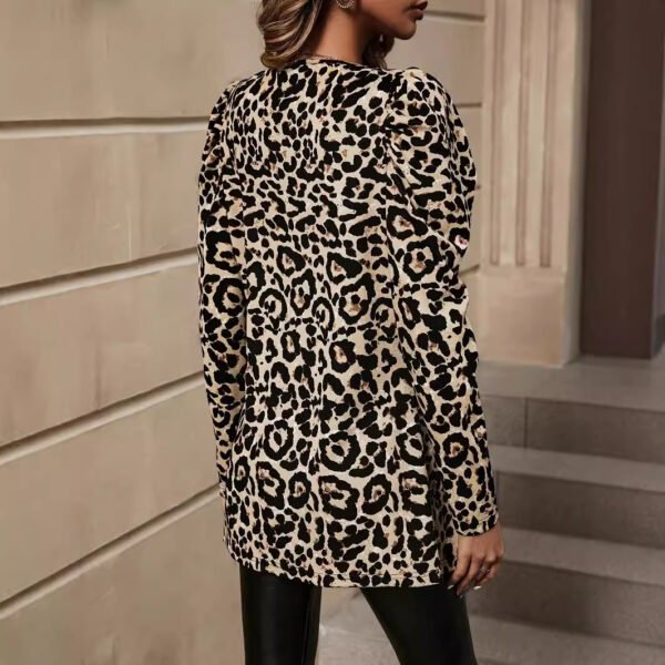 New Leopard Cardigan Sweater Coat - Image 3