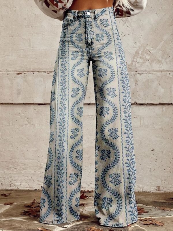 Thin Anti-3D Trendy Bell-bottom Pants Women's Denim Wide-leg Pants - Image 5