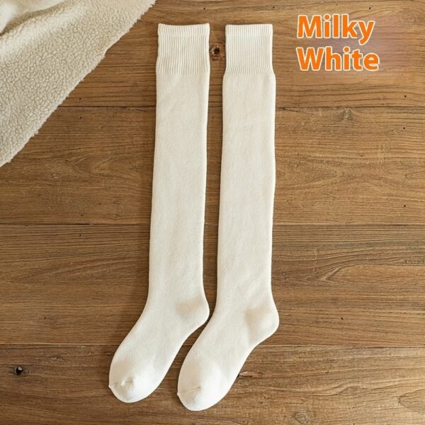 Cashmere Knee Socks Women's Long Tube Fleece-lined - Image 7