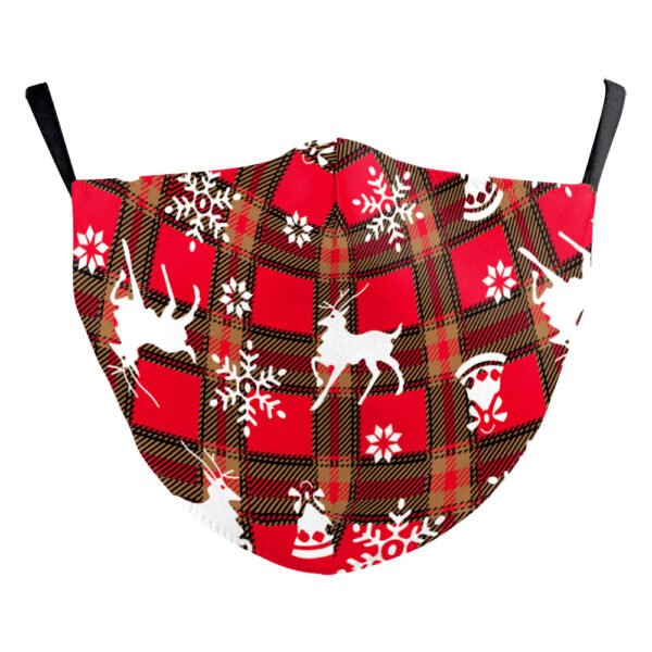 Christmas Beard Digital Printing Face Creative Double-layer Dust Mask - Image 7