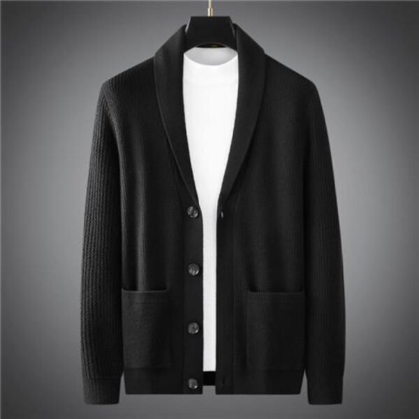 Spring And Autumn New Casual Knitted Coat Men's Comfortable Fashion Slim Fit - Image 2