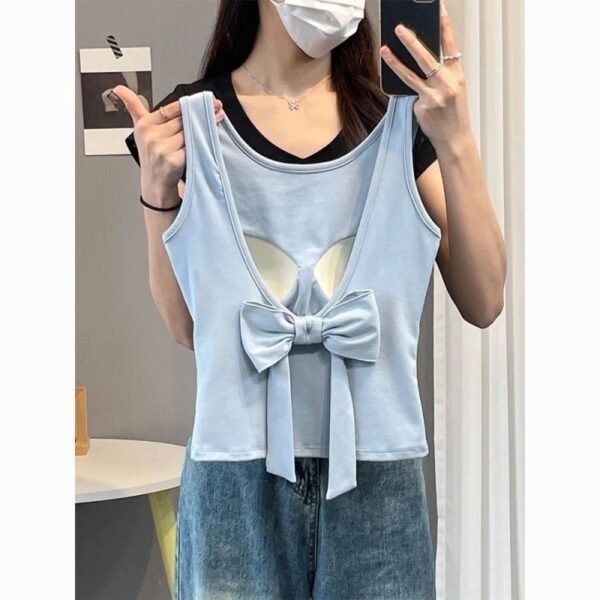 Pure Desire Style Bow Beautiful Vest Sling Women's Slim Fit - Image 4