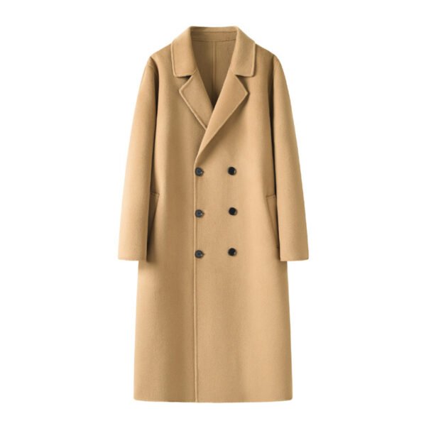 Autumn And Winter Long Over The Knee Reversible Cashmere Coat Men - Image 4