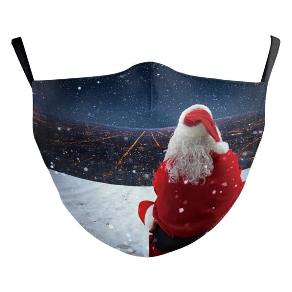 Christmas Red Digital Printing Double-layer Dust Mask - Image 6