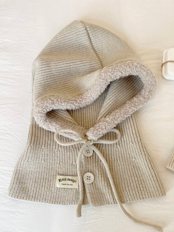 Ice Man Design Fashionable Knitted Drawstring Autumn And Winter Warm Ear Protection Hat - Image 6