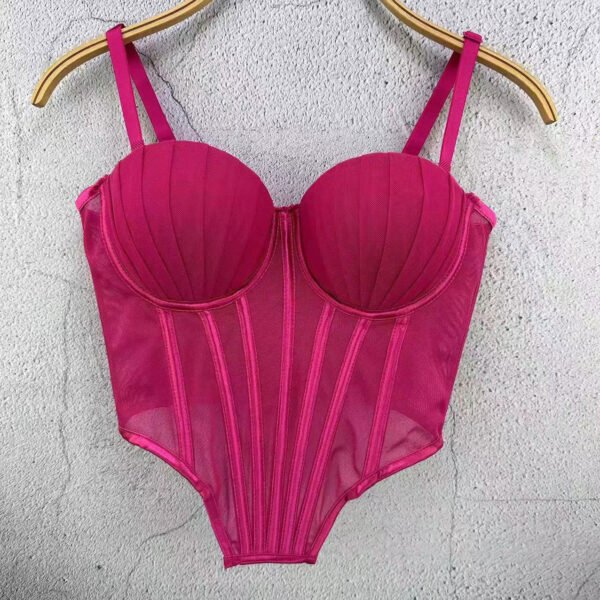 French Style Design Mesh Lace Plastic Beauty Back Underwear Outer Wear - Image 7