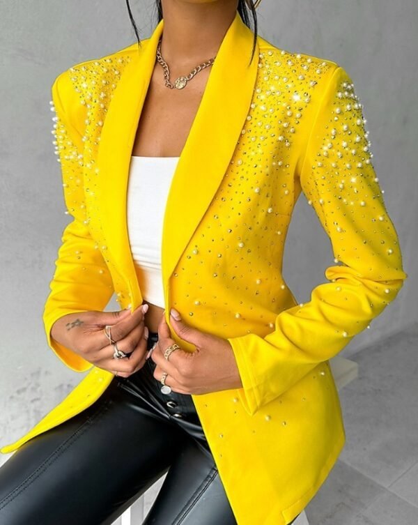 Fashion Casual Bubble Beads Small Suit Women's Clothing - Image 6