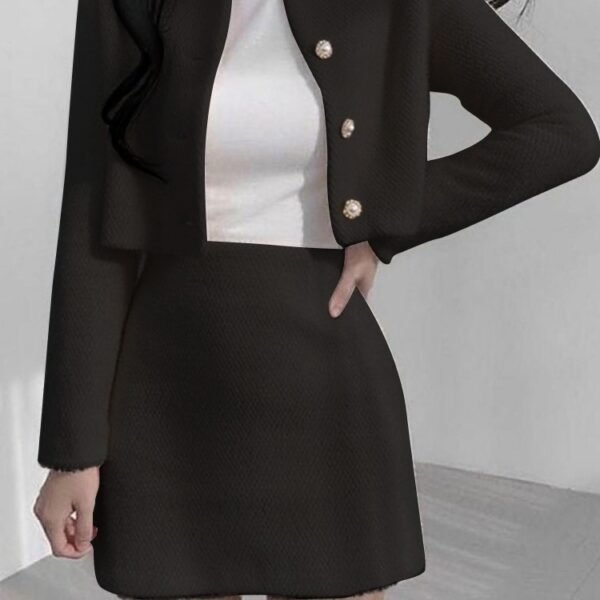 Gentle Classic Style Fur Super Short Temperament Twinset - Image 4