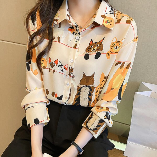 Long Sleeve Chiffon Women's Autumn Clothing Top - Image 6
