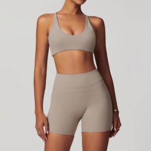European And American Brushed Tight Back Yoga Bra