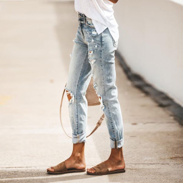 Straight Women's European Goods Ripped Jeans - Image 5