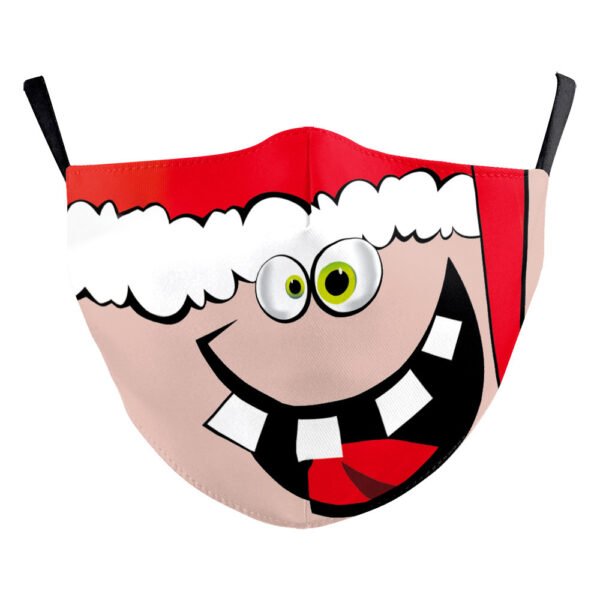 Christmas Funny Digital Printing Double-layer Dust Mask - Image 2
