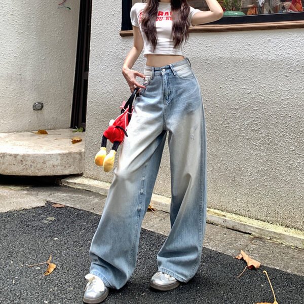 Women's American-style Retro Wide Leg Jeans Loose - Image 5