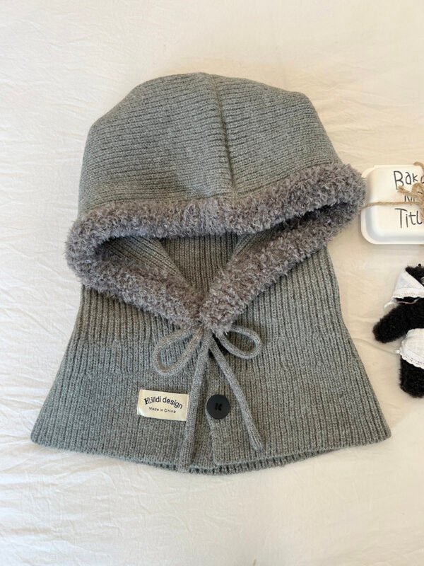 Ice Man Design Fashionable Knitted Drawstring Autumn And Winter Warm Ear Protection Hat - Image 8