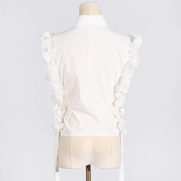 Fashion Three-dimensional Flower Stitching Shirt For Women - Image 5