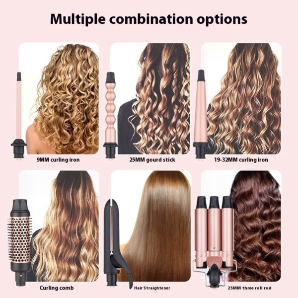 Big Wave Three-in-one Hair Curler Combination Suit Big Wave Hair Curler - Image 3