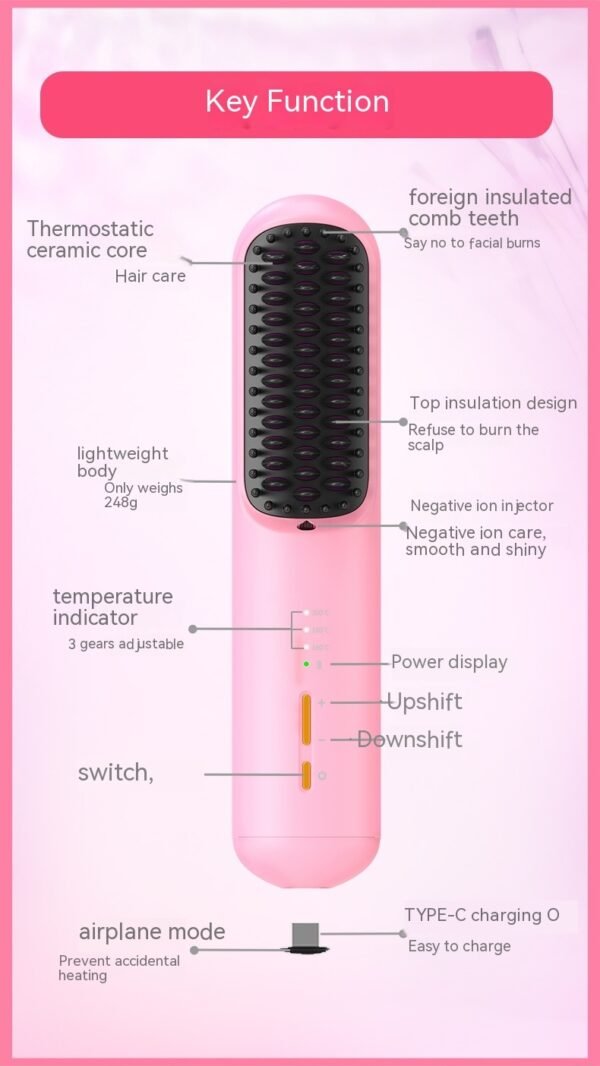Wireless Charging Straight Comb Portable Usb - Image 2