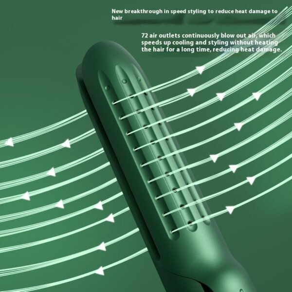 Hair Curler And Straightener Dual-use Hair Straightener Straight White Wind Plastic Curly Hair - Image 4