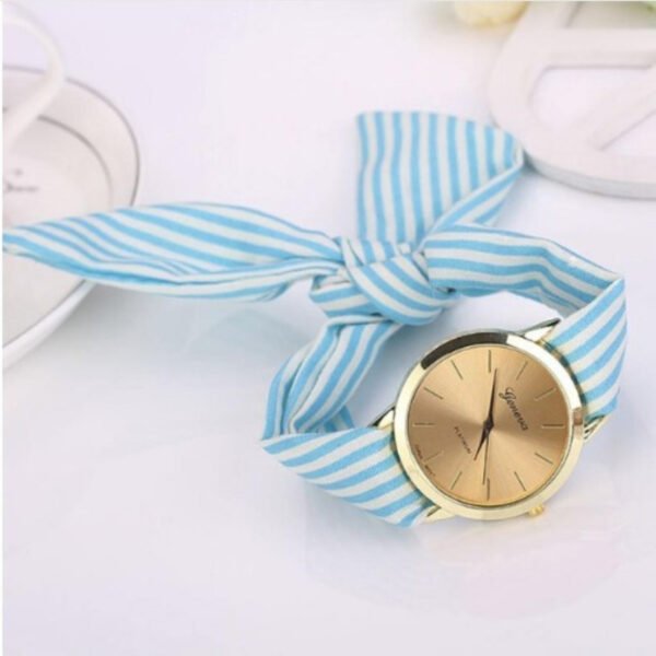 Trendy Fashion Personality Non-buckle Hand Tie Flower Band Watch - Image 5