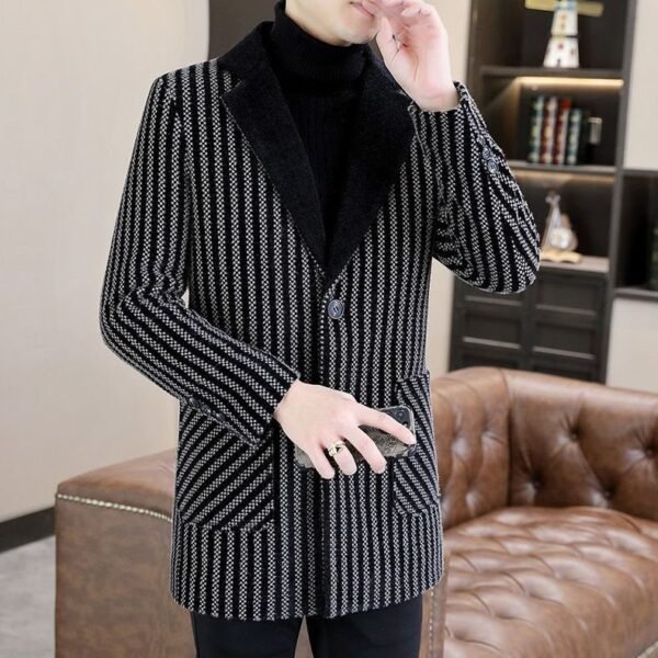 Autumn And Winter High-grade Men's Coat Mid-length - Image 4