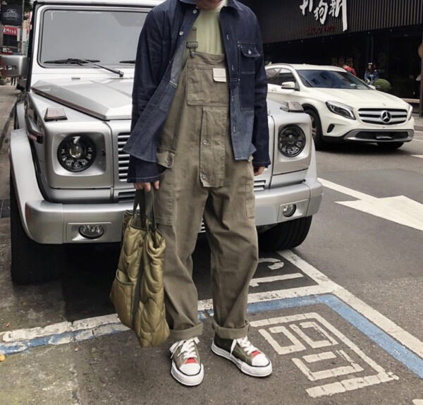 Casual Suspenders Pants Men's Business Shirt Trousers Workwear For Workers Loose Suspenders - Image 9