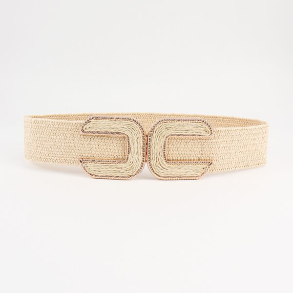 Elastic Waistband Women's Design Sense Niche Straw Elastic - Image 9