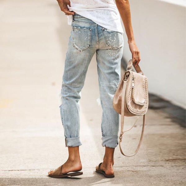 Straight Women's European Goods Ripped Jeans - Image 3