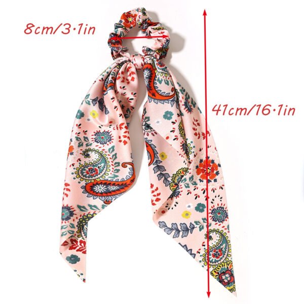 Retro Tied-up Hair Ribbon Triangular Binder - Image 4