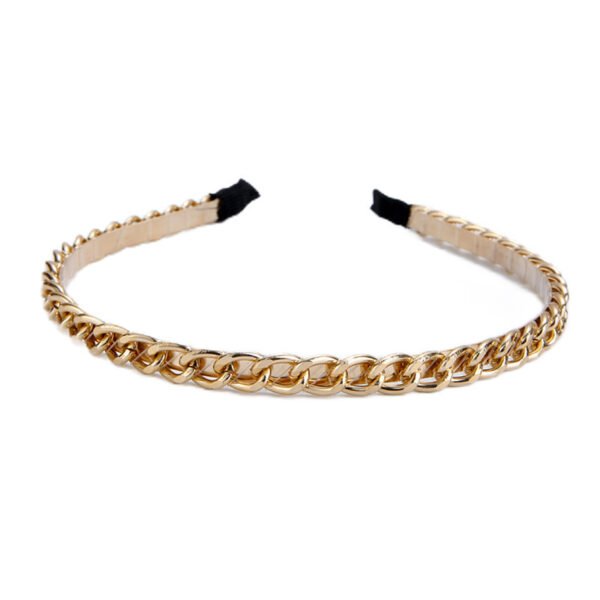Thick Chain Hair-hoop Women's Metal Hair Band Handmade Winding Headdress Exquisite Hair Accessories Wholesale - Image 3