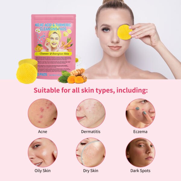 Turmeric Cleansing Pad Compressed Turmeric Kojic Acid - Image 6
