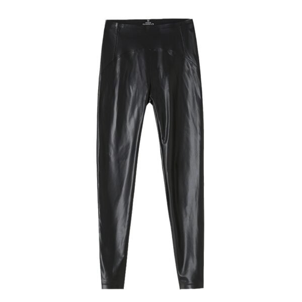 Autumn And Winter New PU Leather Women's Pants - Image 3