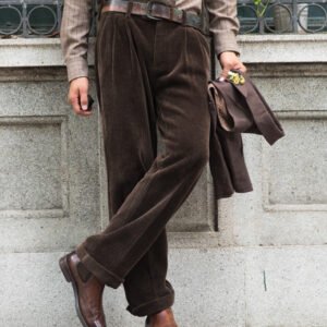 Retro Mid-waist Straight Casual Corduroy Pants Yupi Overalls