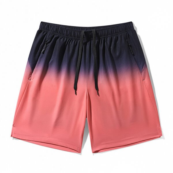 Summer Thin Ice Silk Shorts Men's Gradient Sports Beach Pants - Image 5