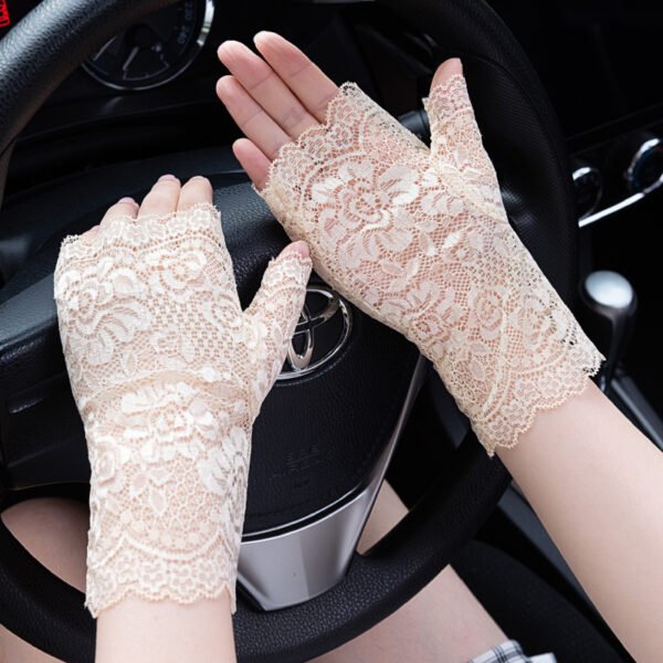 Summer Scar Cover Up Lace Short Gloves Women's Thin - Image 8