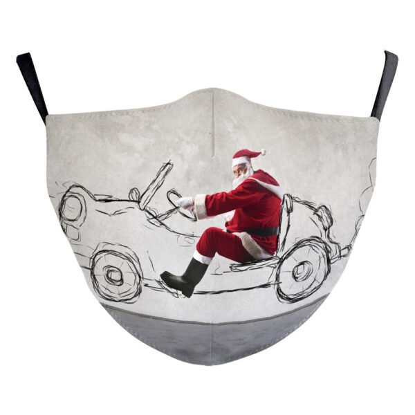 Snowflake Christmas Red Digital Printing Double-layer Dust Mask - Image 10