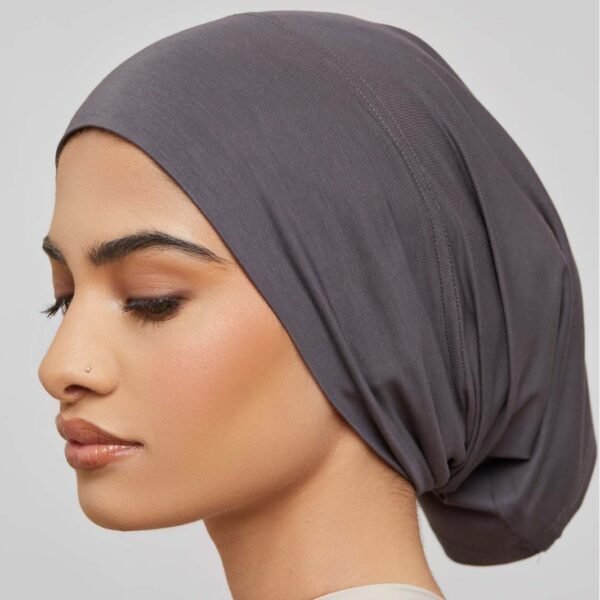 Modal Mercerized Cotton Multicolor Bottoming Hood Jersey Stretch Pile Cap - Image 4