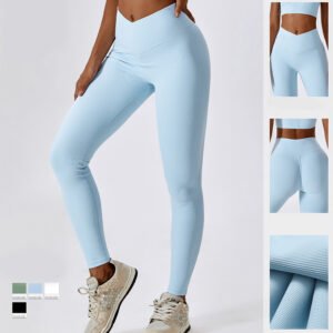 Cross High Waist Tight Thread Hip Raise Yoga Pants