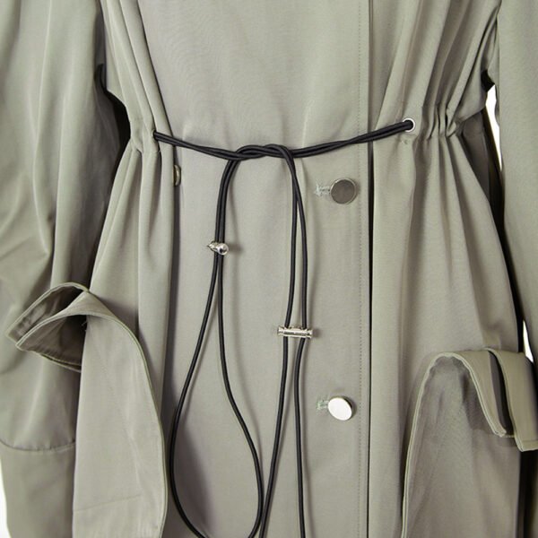 Elastic And Waisted Profile Trench - Image 3