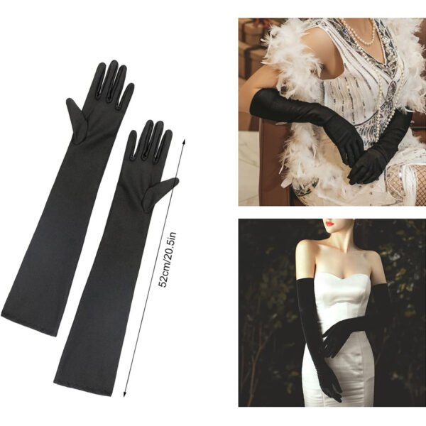 1920s Masquerade Gloves Dress Headdress Matching - Image 2