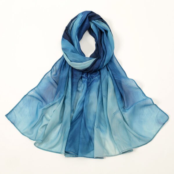 High-grade Watercolor Digital Printing Autumn And Summer Sun Protection Scarf Shawl - Image 7