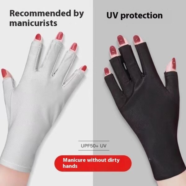 Anti Slip Touch Screen Half Finger Short Gloves - Image 2