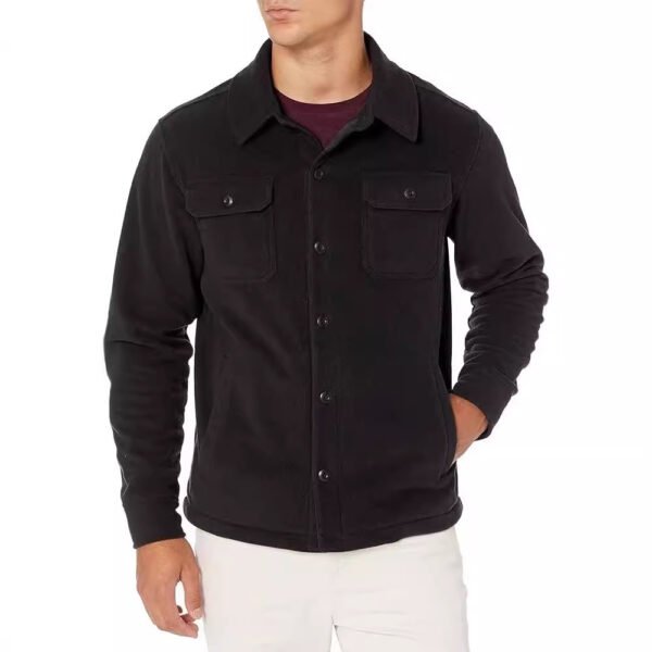 Solid Color Multi-pocket Button Cardigan Trendy Casual Men's Clothing - Image 4