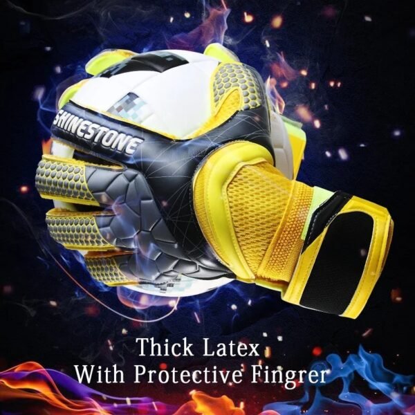 Children Harness Finger Guard Thickened Latex Goalkeeper Gloves - Image 3