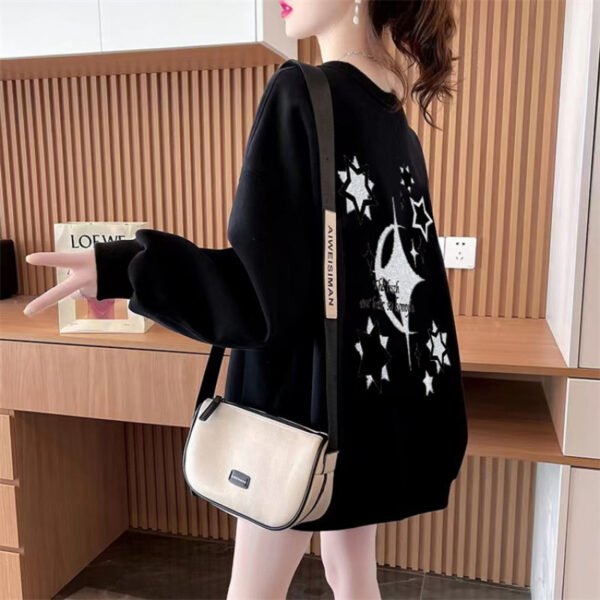Autumn And Winter Round Neck Sweater Loose Top - Image 6