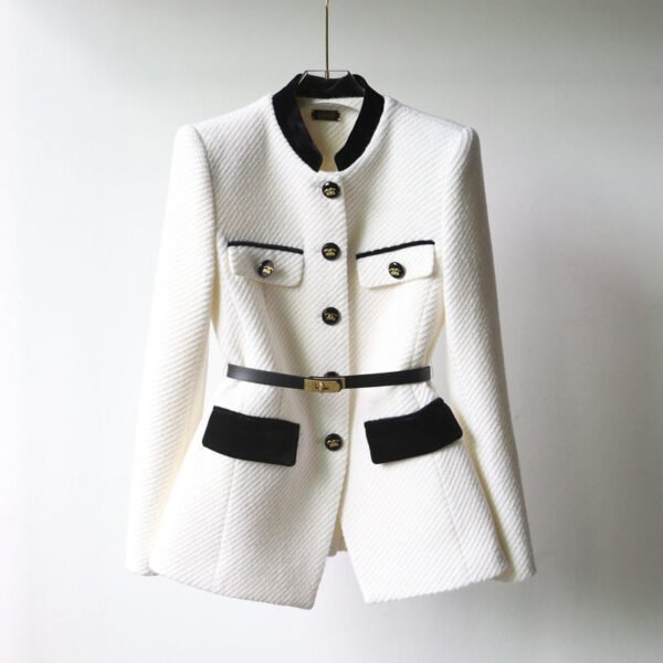 Mid-length Waist Slimming Overcoat Shoulder Women's Clothing - Image 2