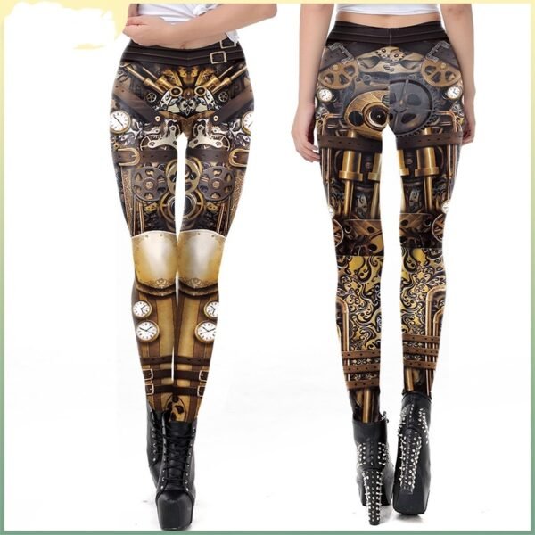 Women's Peripheral Dark Steam Fashion Stretch Digital Printing Tights - Image 2