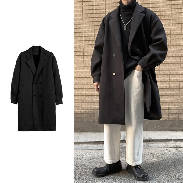Loose And Thickened Long Coat - Image 4