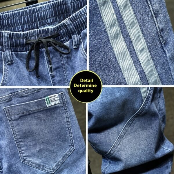 Plus-sized Solid Color Tappered Pants Men - Image 5
