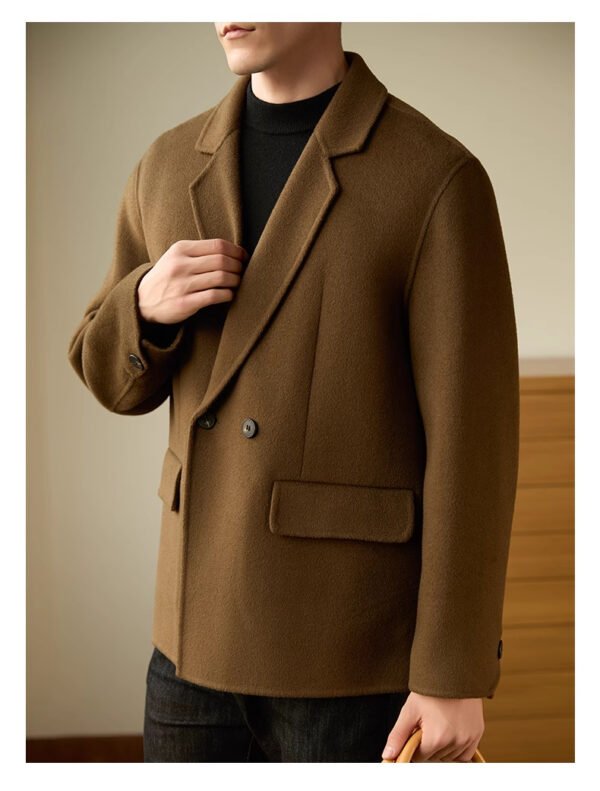 Men's High-end Casual Padded Woolen Coat - Image 9